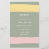 HAUSHALT Moderne Colour Swash Hochzeit einladen A9 (Vorderseite)
