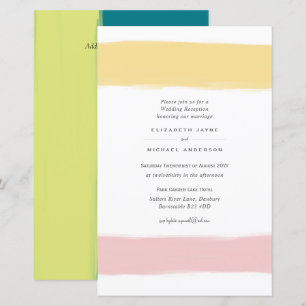 HAUSHALT Moderne Colour Swash Hochzeit einladen A9