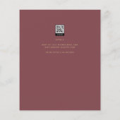 HAUSHALT Moderne Dusty Rose Pink Gold Hochzeit Ein Flyer (Hinten)