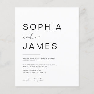 HAUSHALT Moderne Minimalistische Hochzeitseinladun