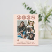 HAUSHALT Moderne Rose Rosa 4 Foto Einfache Einladu (Stehend Vorderseite)