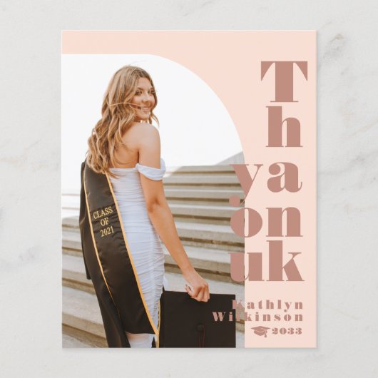 HAUSHALT Moderne Rosen Pink Arch Foto Vielen Dank Flyer (Vorne)