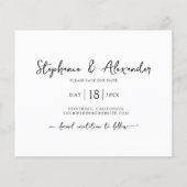 Haushalt Moderne Typografie 2 Foto Save the Date Flyer (Hinten)