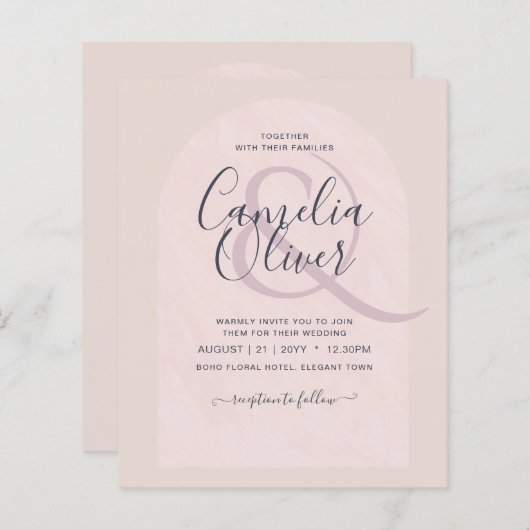 HAUSHALT Moderne Typografie Arch Minimalistische H (Vorne/Hinten)