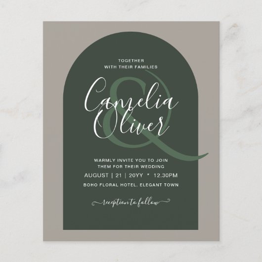 HAUSHALT Moderne Typografie Arch Minimalistische H (Vorderseite)