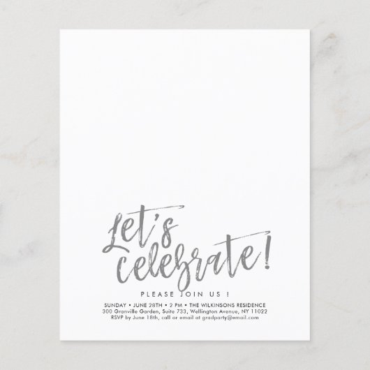 HAUSHALT Moderner Pinsel Silber 2 Foto Grad Einlad Flyer (Hinten)