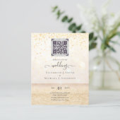 HAUSHALT Moderner QR-Scanning-Code Einladung Hochz (Stehend Vorderseite)