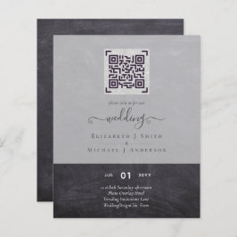 HAUSHALT Moderner QR-Scanning-Code Einladung Hochz