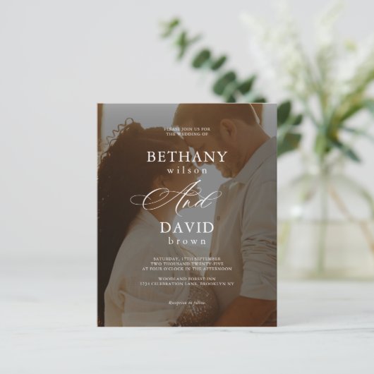 HAUSHALT Modernes 2-Arch-Foto QR-Code Hochzeit (Stehend Vorderseite)