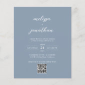 HAUSHALT Modernes Dusty Blue Foto QR Code Hochzeit (Vorderseite)
