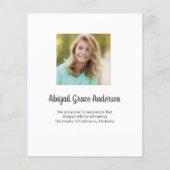 HAUSHALT Modernes Foto-Abschluss 2022 Ankündigung (Rückseite)