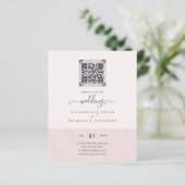 HAUSHALT Modernes FOTO Hochzeit INVITE QR CODE UAW (Stehend Vorderseite)