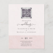 HAUSHALT Modernes FOTO Hochzeit INVITE QR CODE UAW (Vorderseite)