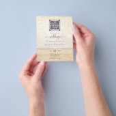 HAUSHALT Modernes FOTO Hochzeit INVITE QR CODE UAW Flyer (Gruppe)