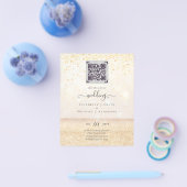 HAUSHALT Modernes FOTO Hochzeit INVITE QR CODE UAW Flyer (Einzeln)