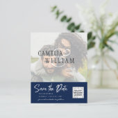 HAUSHALT Modernes FOTO Save the Date QR-CODE-UAWG (Stehend Vorderseite)