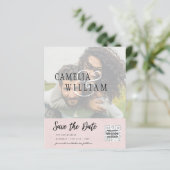 HAUSHALT Modernes FOTO Save the Date QR-CODE-UAWG (Stehend Vorderseite)