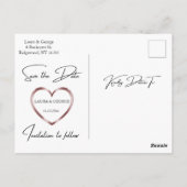 Haushalt Modernes Minimalistisches Save the Date F Postkarte (Rückseite)