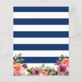 Haushalt Nautic Anchor Floral Brautparty Einladung (Rückseite)