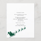 HAUSHALT Neues Zuhause Foto Green Santa Sleigh Mov (Rückseite)