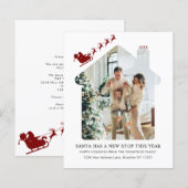 HAUSHALT Neues Zuhause Foto Rotes Santa Sleigh Bew (Vorne/Hinten)