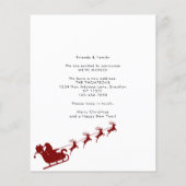 HAUSHALT Neues Zuhause Foto Rotes Santa Sleigh Bew (Rückseite)