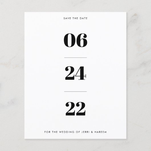 Haushalt - Nicht-Foto Save the Date Flyer (Vorne)