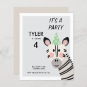 HAUSHALT Niedlich Modernes Zebra Party Einladung (Vorne/Hinten)