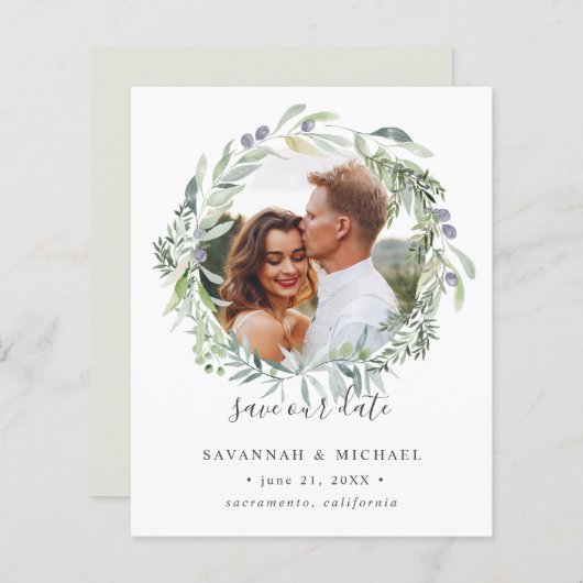 HAUSHALT Olive Kranz Foto Hochzeit speichern das D (Vorne/Hinten)