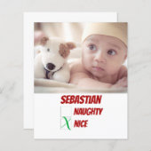 HAUSHALT Personalisiert frech oder schön Weihnacht (Vorne/Hinten)