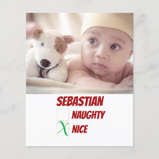 HAUSHALT Personalisiert frech oder schön Weihnacht (Vorderseite)