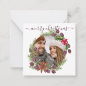 HAUSHALT Personalisiertes Foto Weihnachtsfeiertag Mitteilungskarte (Vorderseite)