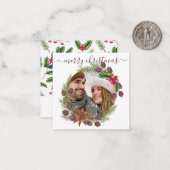 HAUSHALT Personalisiertes Foto Weihnachtsfeiertag Mitteilungskarte (Vorderseite/Rückseite Beispiel)