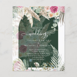 HAUSHALT Pink Pampas Grass Wedding Flyer