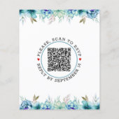 HAUSHALT QR-Code Blumen Hochzeit Einladung (Rückseite)