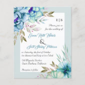 HAUSHALT QR-Code Blumen Hochzeit Einladung (Vorderseite)