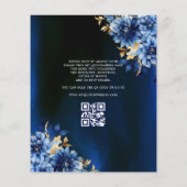 Haushalt QR Code Quinceanera Royal Blue Princess Flyer (Hinten)