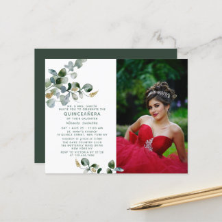 Haushalt Quinceañera Eukalyptus Floral Foto