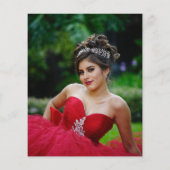 Haushalt Quinceañera Eukalyptus Floral Foto Flyer (Hinten)