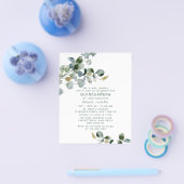Haushalt Quinceañera Eukalyptus Floral Foto Flyer (Einzeln)