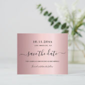 Haushalt Quinceanera Rosa staub Save the Date (Stehend Vorderseite)