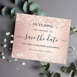 Haushalt Quinceanera Rose Gold Save the Date