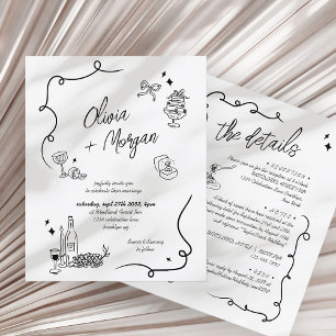 HAUSHALT - Quirky Doodle Alles in einer Einladung 