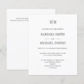 HAUSHALT Raffinierte, minimalistische Mongramm-Hoc (Vorne/Hinten)