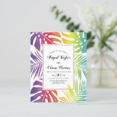 HAUSHALT Rainbow Homosexuelle Hochzeit Einladung (Stehend Vorderseite)