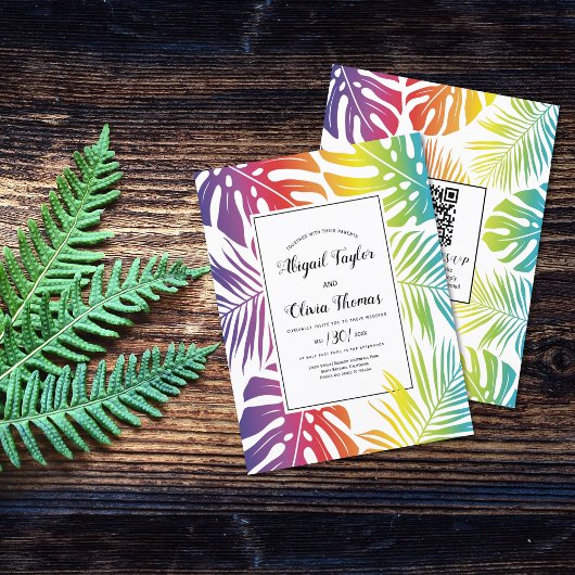 HAUSHALT Rainbow Homosexuelle Hochzeit Einladung