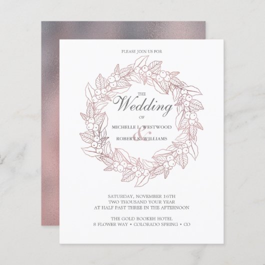 HAUSHALT Romantische Elegante Rose Goldmedaille Ho (Vorne/Hinten)