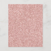 HAUSHALT Rosa Glitzer Süß 16 Einladung (Rückseite)