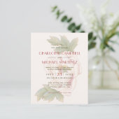 HAUSHALT Rosa Pink Peony Floral Wedding Einladung (Stehend Vorderseite)
