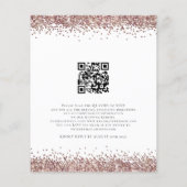 HAUSHALT Rose Gold Glitzer QR Code Abend einladen (Rückseite)